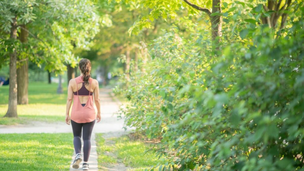Woman Walking in the park