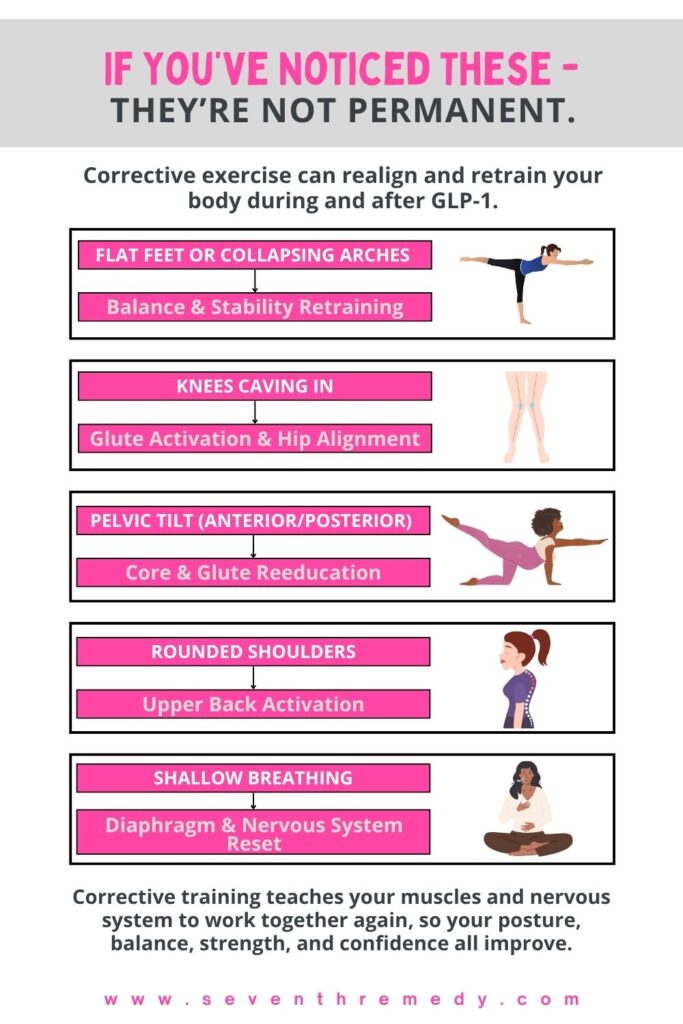 Corrective exercise can realign and retrain your body during and after GLP-1.