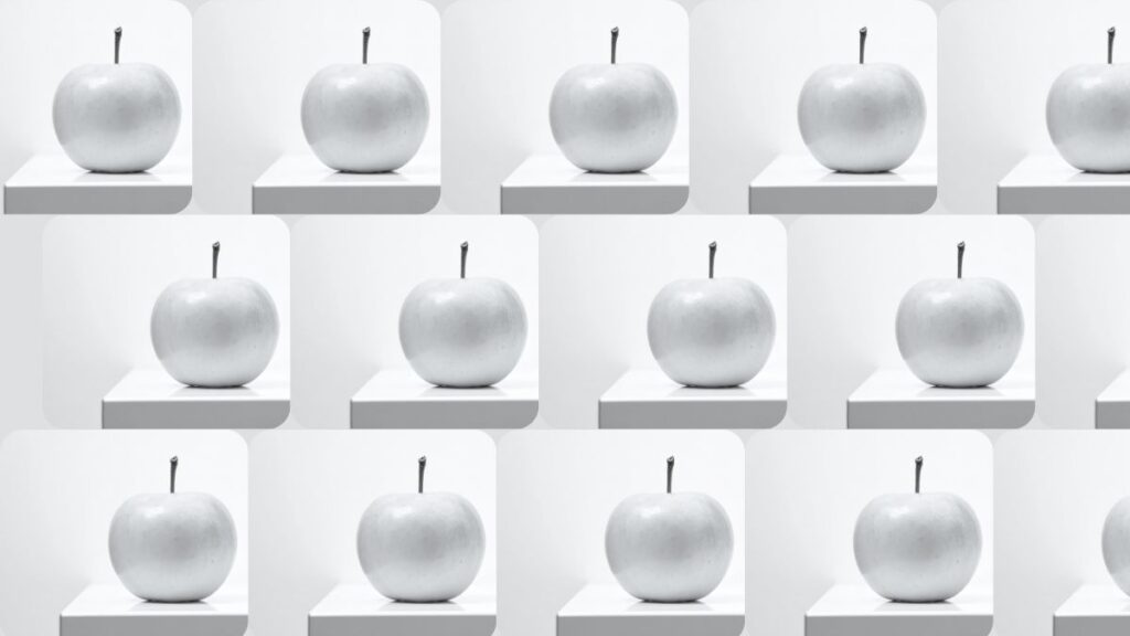 Monochrome Apple Still Life