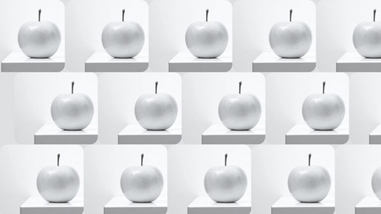 Monochrome Apple Still Life