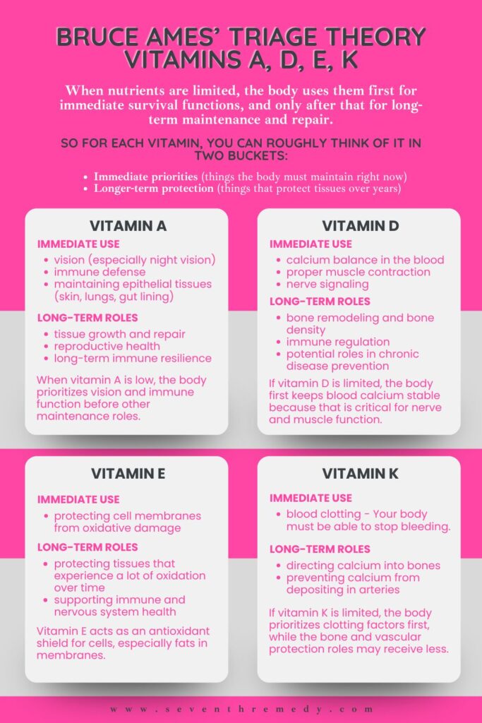 Bruce Ames’ Triage Theory Vitamins A, D, E, K