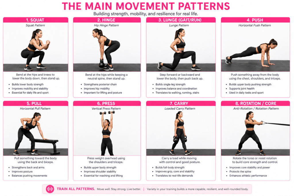 Main Movement Patterns for Strength and Mobility